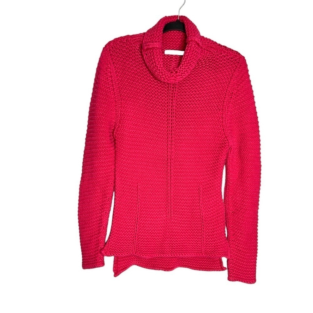 OUI Pink Chunky Knit Turtleneck Sweater, size 6